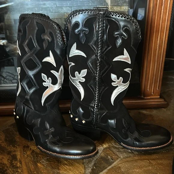 Rocketbuster Boots Black and Silver Ankle Booties - Picture 4 of 10